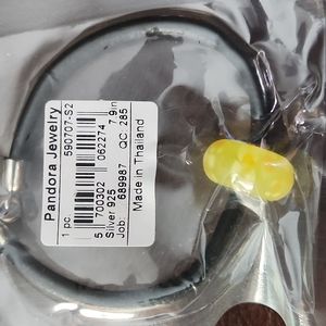 Brand new pandora bracelet w yellow bead